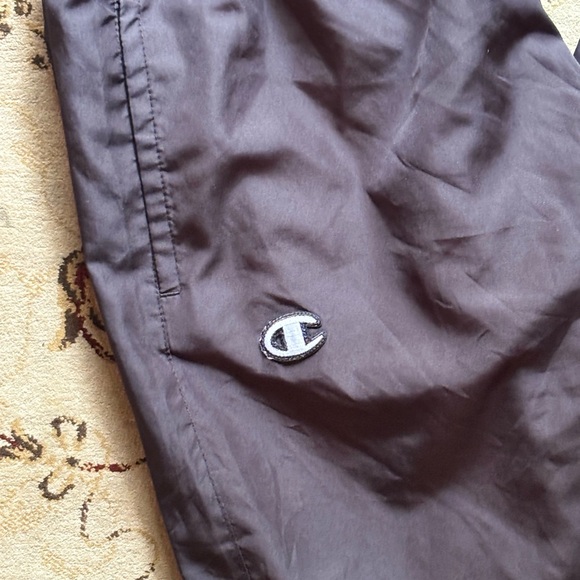 Champion 90s Windbreaker Black Track Pants - Picture 3 of 5